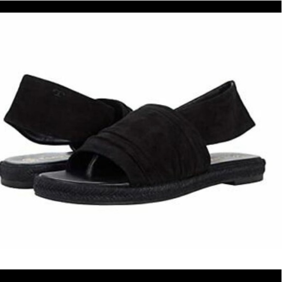 Tory Burch Shoes - Tory Burch suede slingback espadrille in black